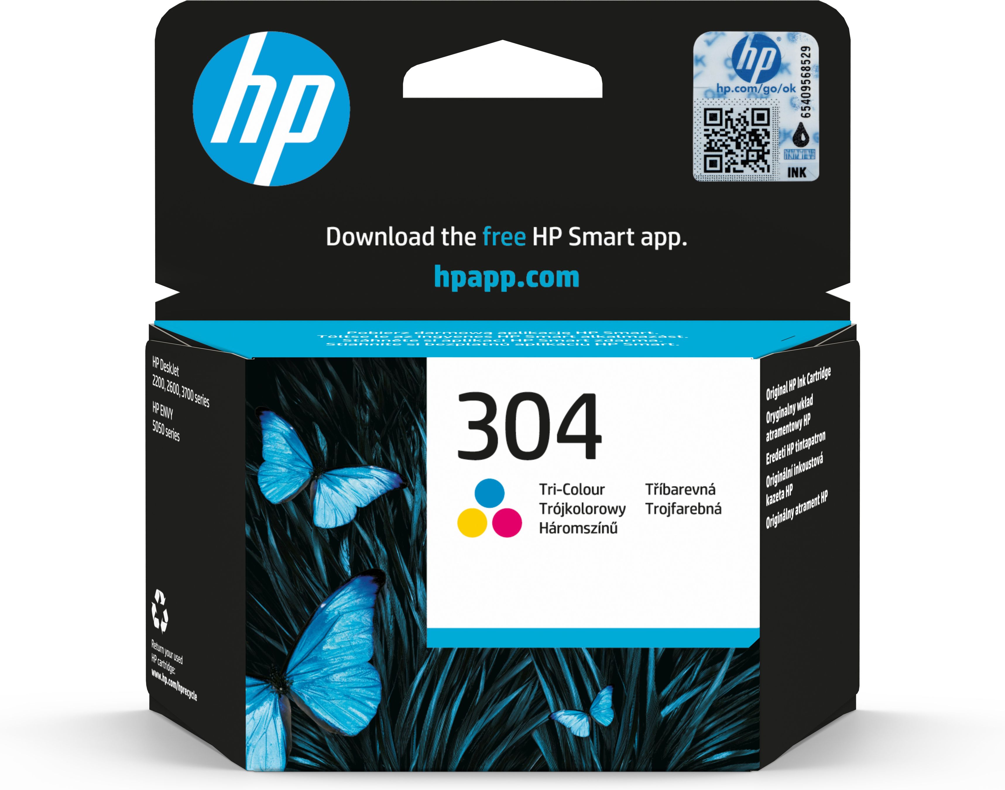 HP 304 Original Cyan, Magenta, Jaune