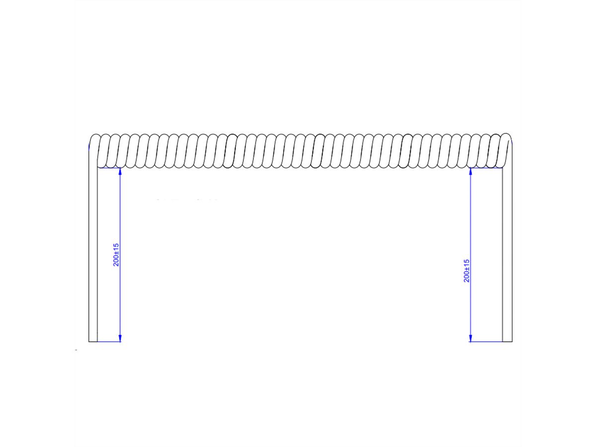 BACHMANN Câble spirale 1,5m-6m, blanc, H05VV-F 3G1,5mm²