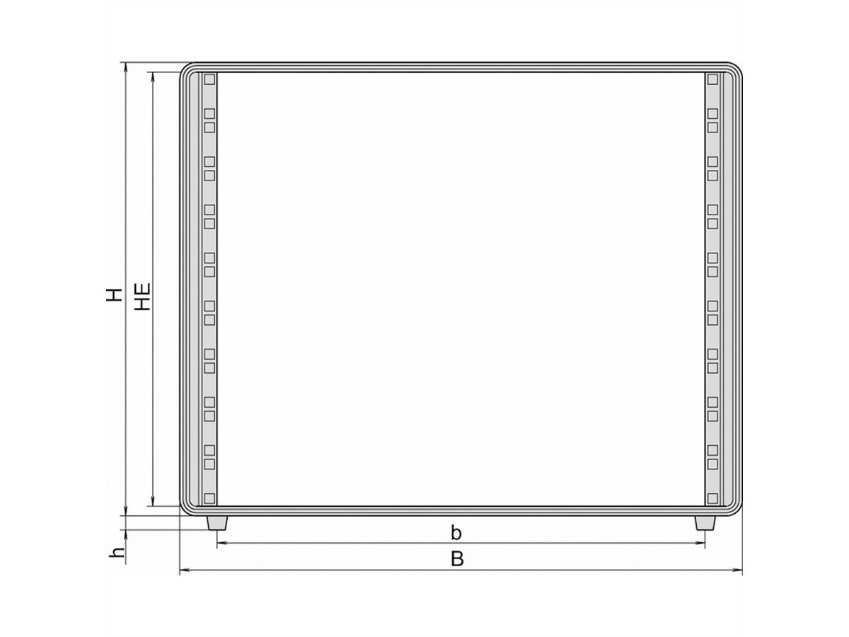 SCHROFF Comptec 19" Desktop Case, non blindé, capot alu, 12 U, 84 HP, 600 mm