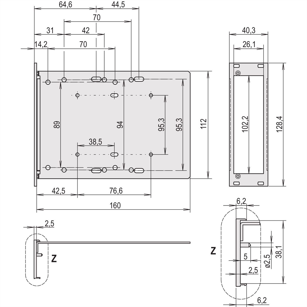 SCHROFF CPCI Module pour unité d'entraînement 1x 3 1/2", 3 U vertical, avec face avant