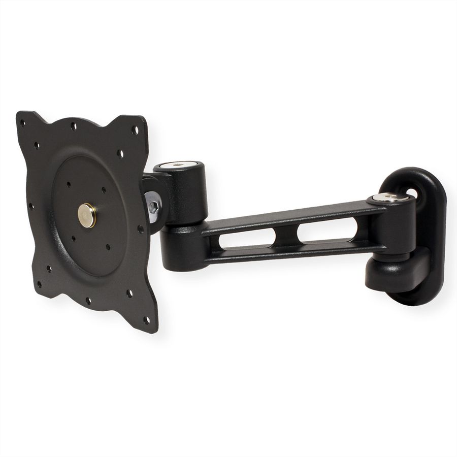 ROLINE Bras LCD inclinable, 4 pivots, montage mural, noir