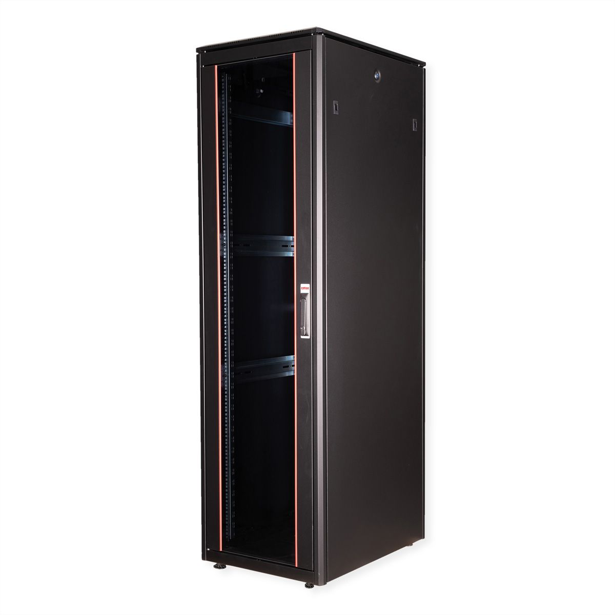ROLINE 19" Baie réseau Pro 47U, 600x800 LxP Porte verre noir