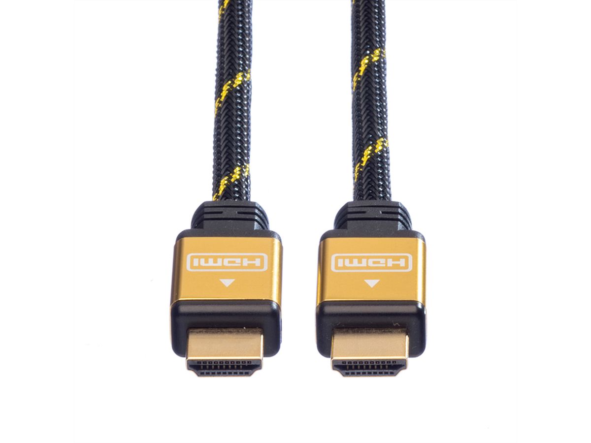 ROLINE GOLD Câble HDMI High Speed avec Ethernet, M-M, Retail Blister, 3 m