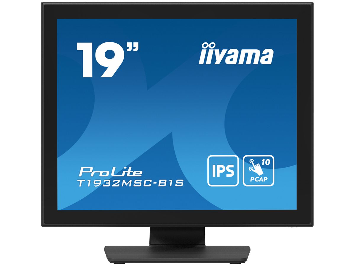 iiyama ProLite T1932MSC-B1S écran plat de PC 48,3 cm (19") 1280 x 1024 pixels Full HD LED Écran tactile Dessus de table Noir