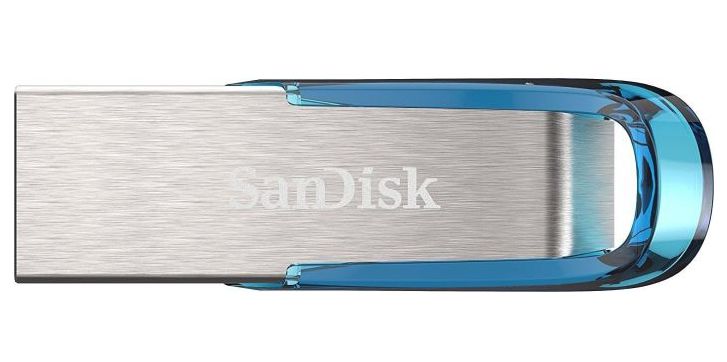 SanDisk Ultra Flair lecteur USB flash 128 Go USB Type-A 3.2 Gen 1 (3.1 Gen 1) Bleu, Argent