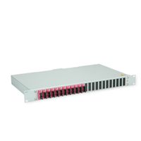 TELEGÄRTNER BASIS eco Panneau FO avec coupleurs, 12x SC Duplex, violet, OM4