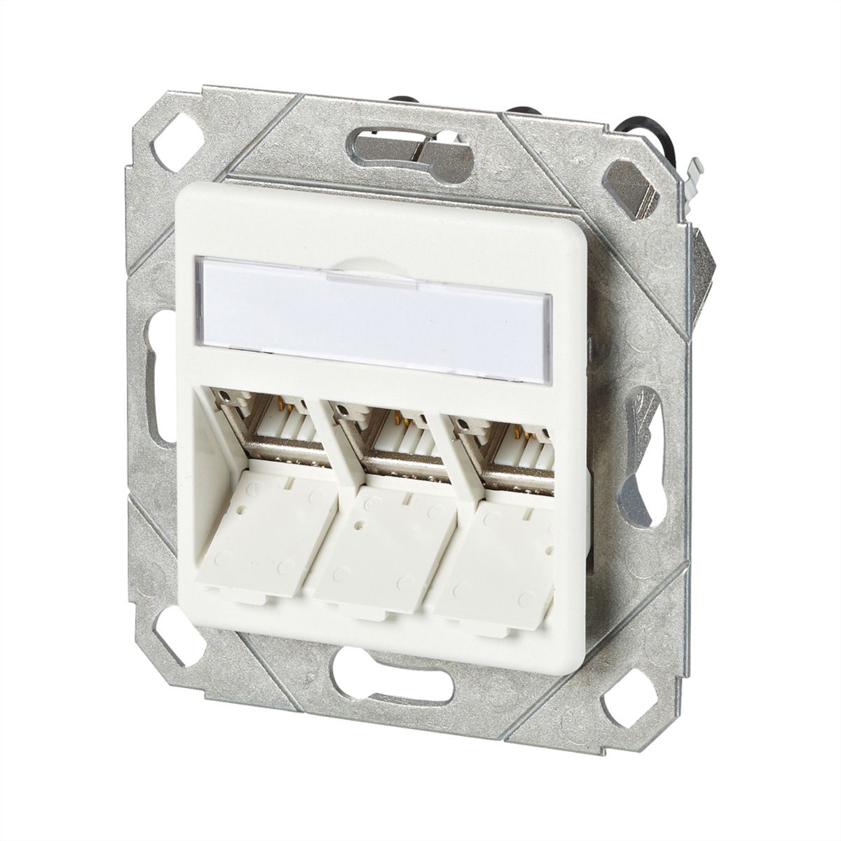 METZ CONNECT C6Amodul 3 port 180°M encastrement dans les canalisations blanc pur