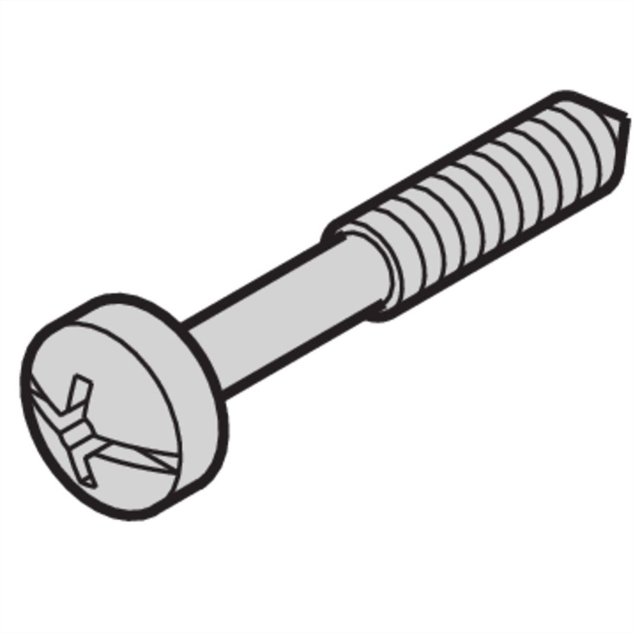 SCHROFF Vis à gorge, Cruciforme/ fendue (Philips), M2.5 x 12.3 mm, Acier, Nickelé, 100 pièces