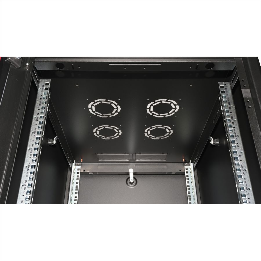ROLINE 19" Baie réseau Basic 22U, 600x800 LxP Porte verre noir
