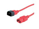 ROLINE Câble d'alimentation, IEC 320 C14 - C13, rouge, 3 m