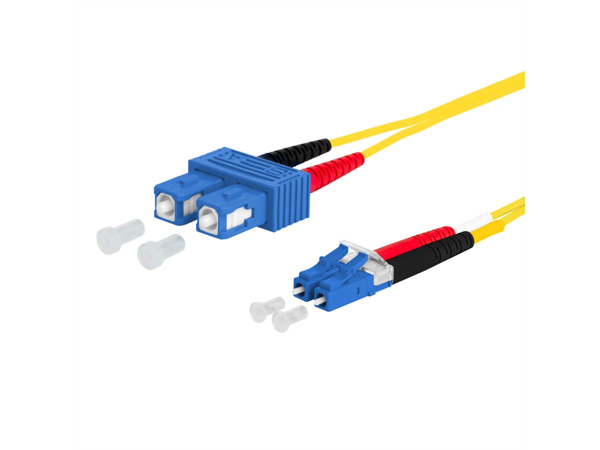 METZ CONNECT OpDAT cordon de brassage, SC-D/LC-D OS2, 15 m