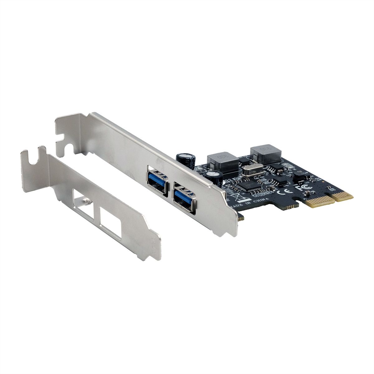 EXSYS EX-11192 Carte PCIe 2 ports USB 3.2 Gen 1 avec Self Power