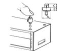 Pied en plastique SCHROFF pour mallettes, hauteur 7,2 mm