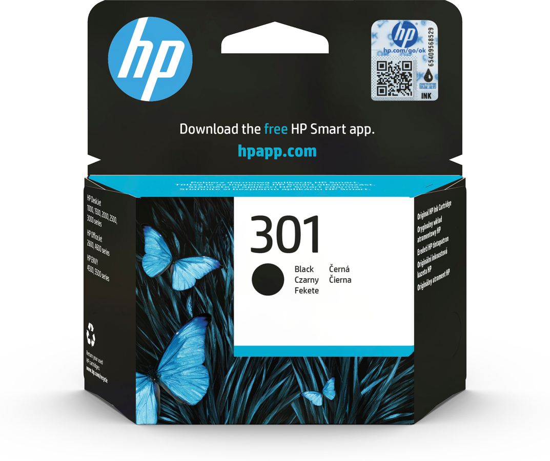HP 301 Black Ink Cartridge cartouche d'encre Original Noir