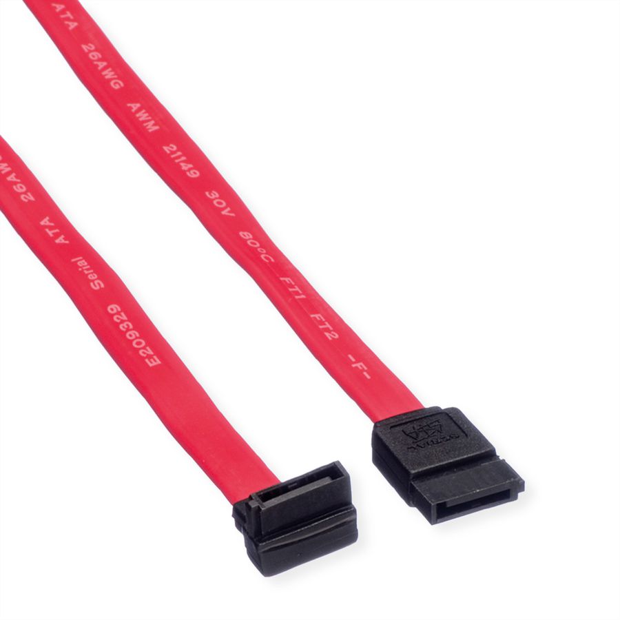 ROLINE Câble SATA 3.0 Gbit/s pour disques durs, coudé, 0,5 m