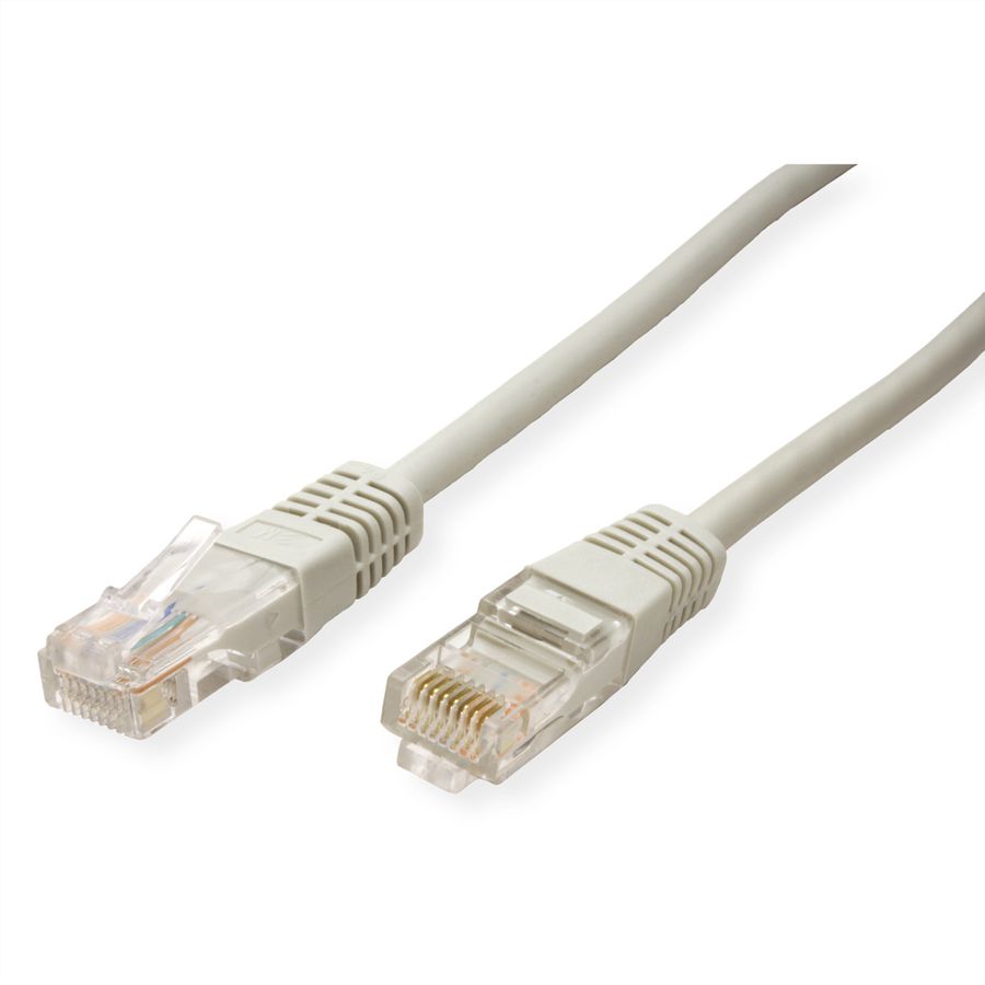 Cordon ROLINE Cat.5e (Classe D) UTP confectionné, PoE, gris, 5 m
