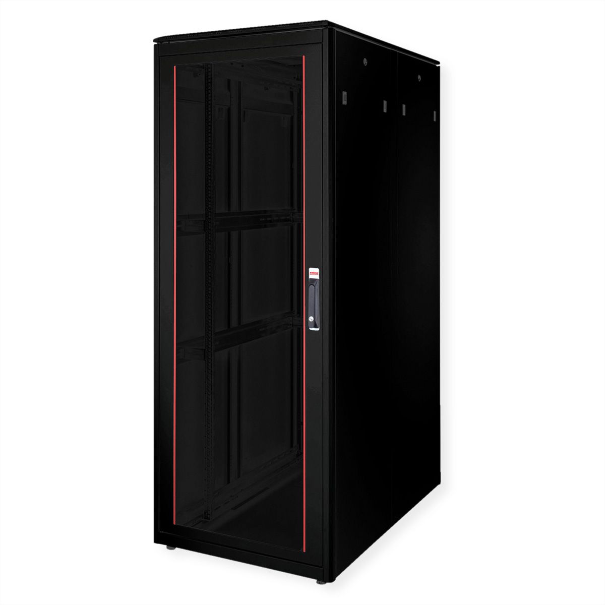 ROLINE 19" Baie réseau Pro 42U, 800x1200 LxP Porte verre noir