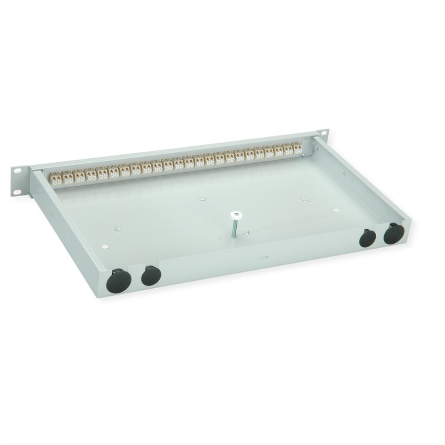 TELEGÄRTNER BASIS eco Panneau fibre optique, 24x LC Duplex, beige, OM2