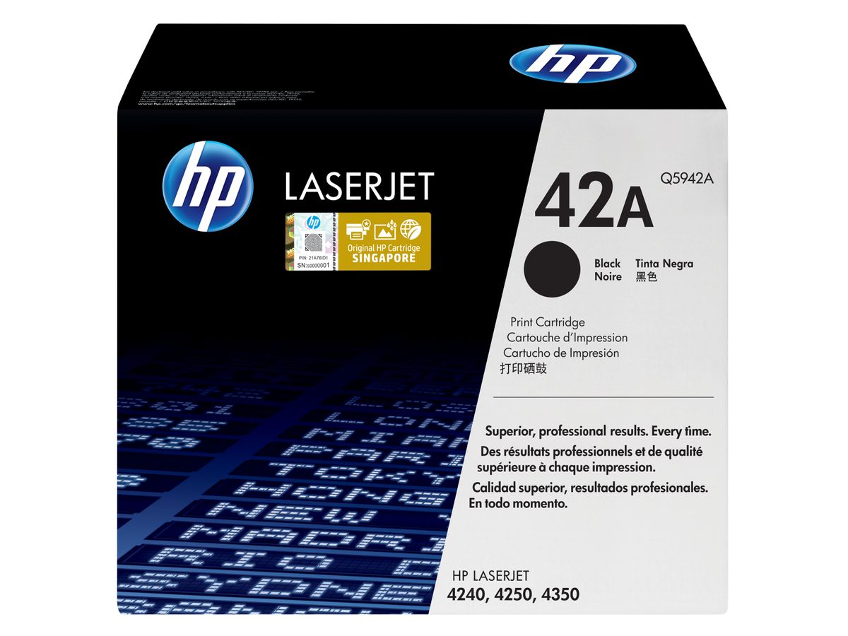 HP 42A toner LaserJet noir authentique