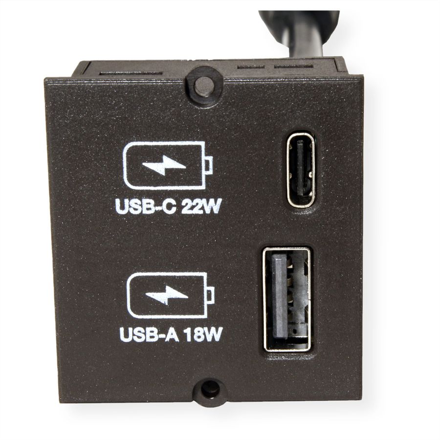 BACHMANN Module Custom USB Double-chargeur, noir