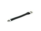 ROLINE Câble USB 3.2 Gen 1 en Silicone, A-C, M/M, noir, 11 cm