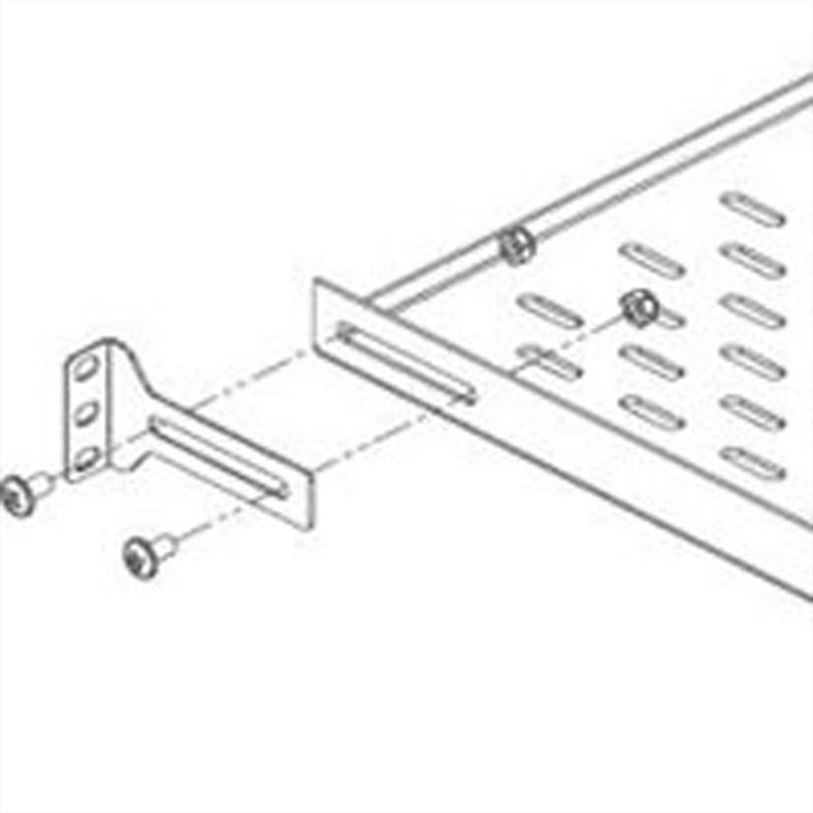 CONTEG Patte de fixation pour étagère 19", longueur 88 mm