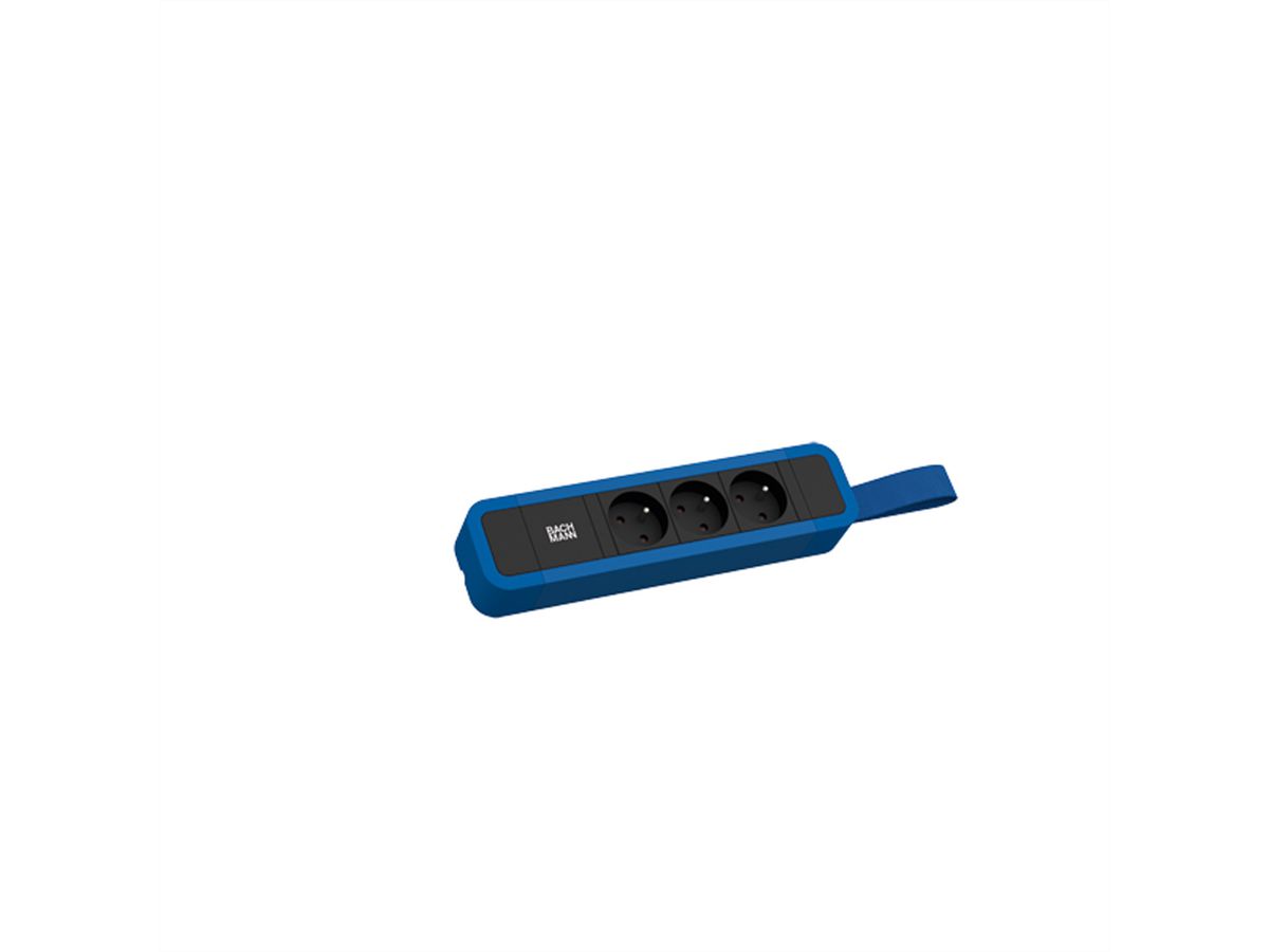 BACHMANN PRIMO 2 3xUTE avec boucle 2,0m CEE7/7 RAL5010