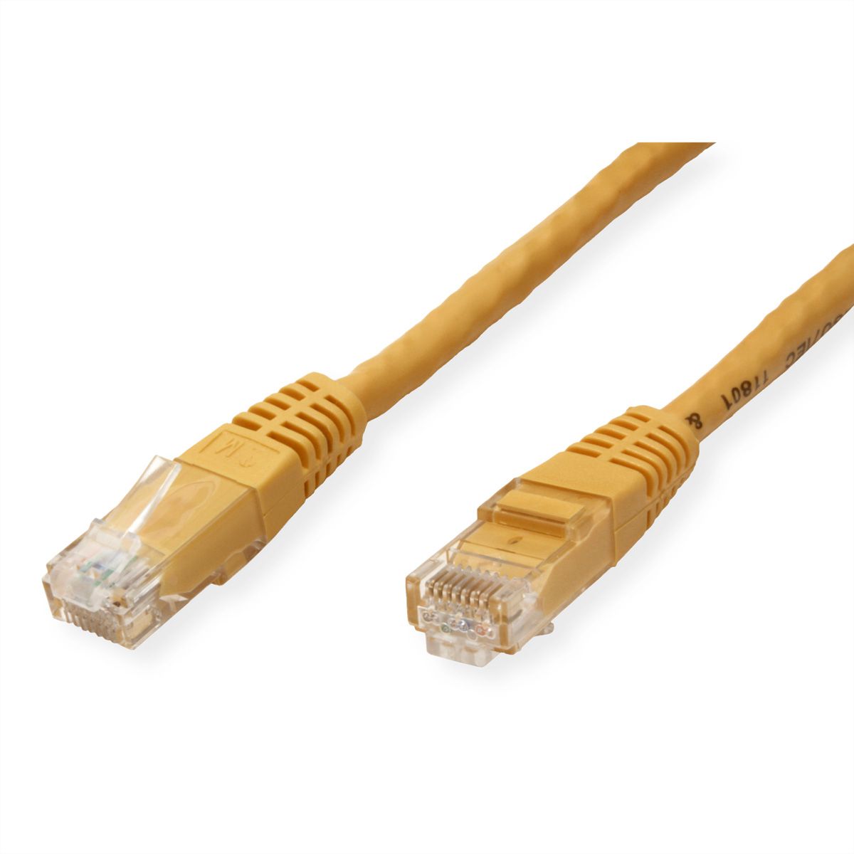 Cordon VALUE Cat.6 (Classe E) UTP confectionné, jaune, 2 m