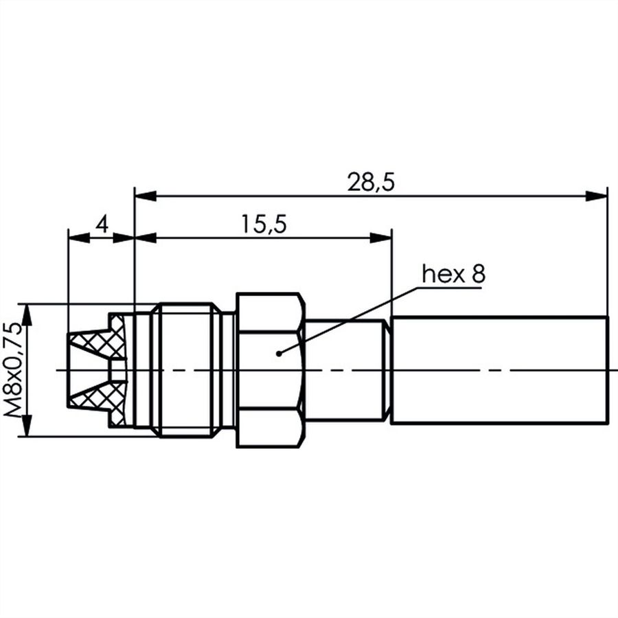 TELEGÄRTNER Connecteur femelle FME à sertir pour RG-58C/U