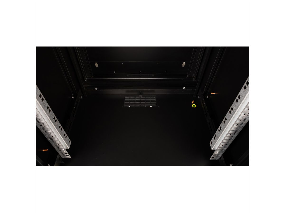 ROLINE 19" Boîtier mural Pro 12U, 600x600 LxP pivotant en 2 parties noir