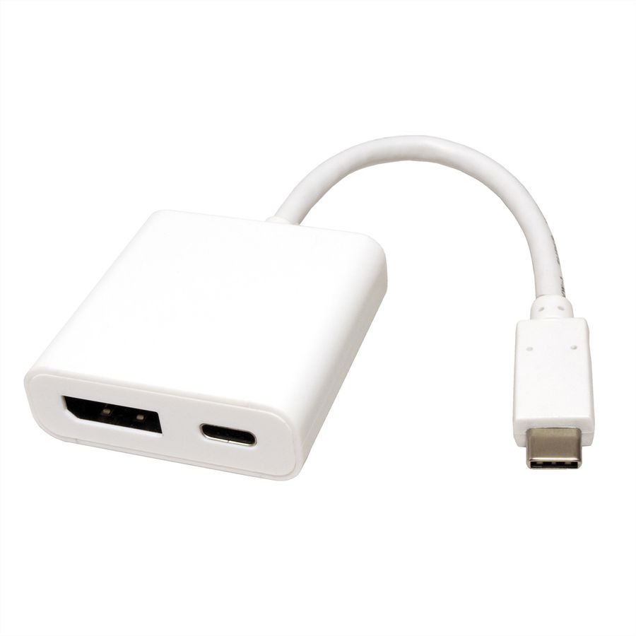 ROLINE Adaptateur Type C - DisplayPort,  + 1x type C PD, v1.2, M/F