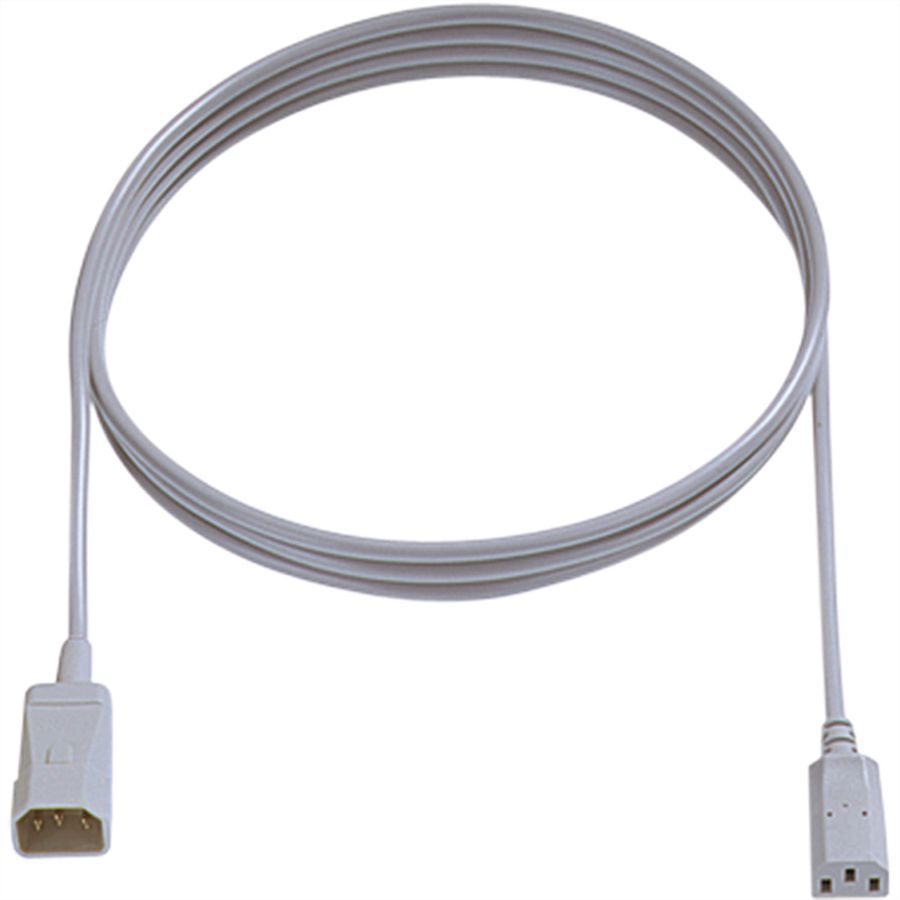 BACHMANN Câble prolongateur H05VV-F 3G1,0mm², C14 / C13 , gris, 3 m