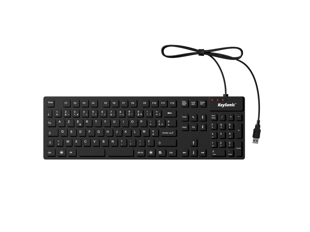 KEYSONIC KSK-8030 Clavier industriel USB IP68 noir