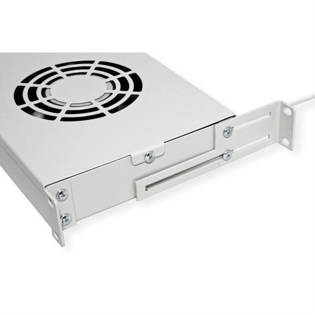 ROLINE 19" Unité de ventilation, 2 ventilateurs, Thermostat gris