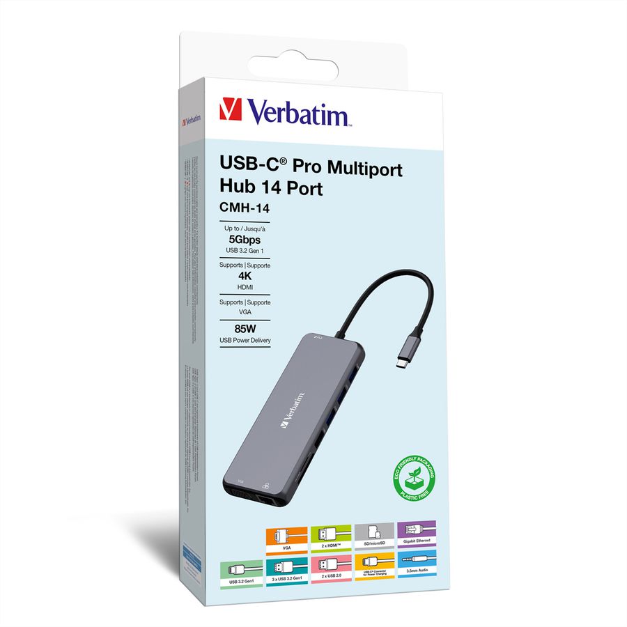 VERBATIM CMH-14 Hub Pro Multiports USB-C