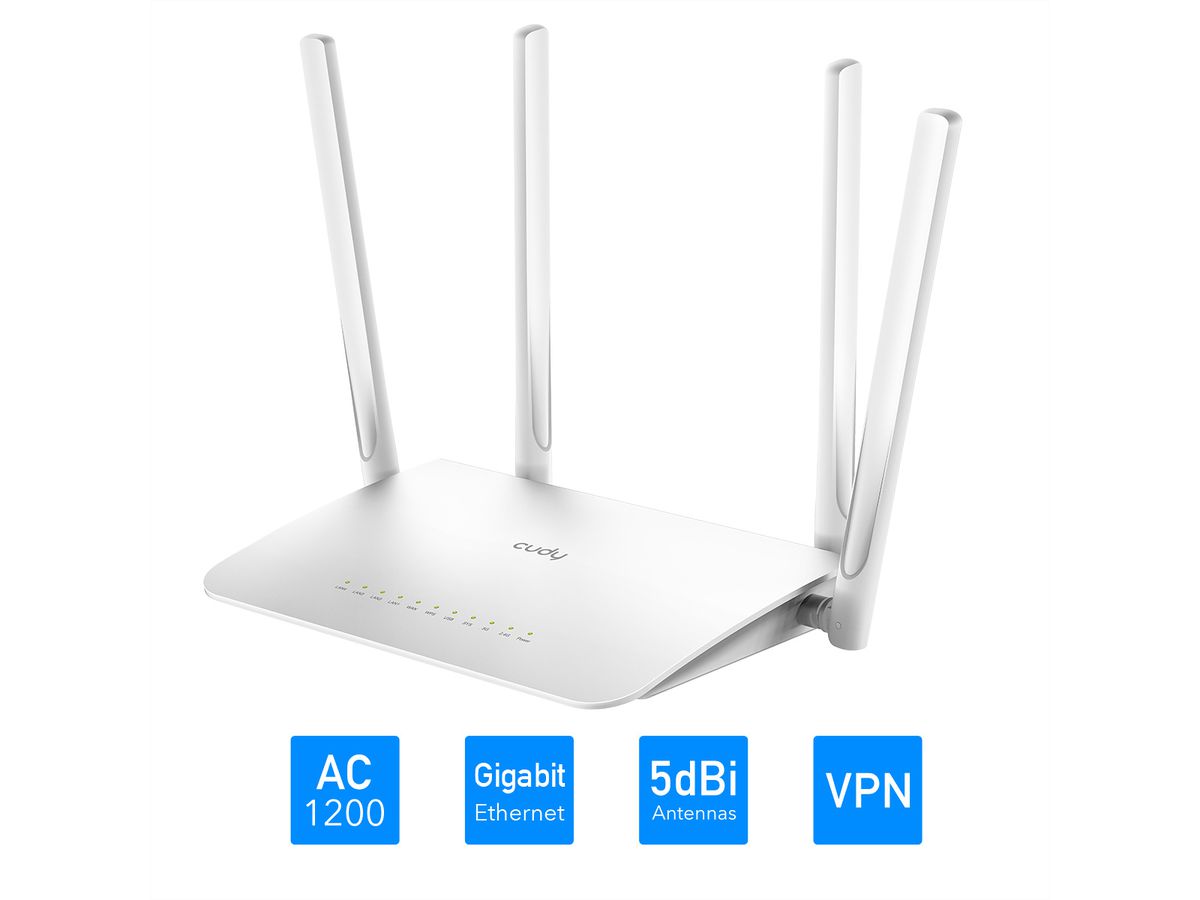 CUDY WR1300 AC1200 Routeur WiFi Mesh, Gigabit