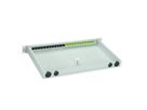 TELEGÄRTNER BASIS eco Panneau fibre optique, 12x LC Duplex, vert sapin, OM5