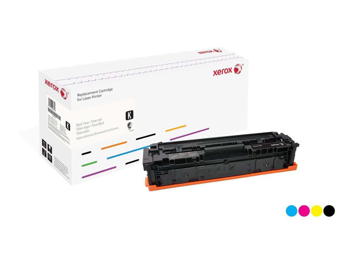 Xerox Toner cyan. Equivalent à HP CF541X. Compatible avec HP LaserJet Pro M254, LaserJet MFP M280, LaserJet MFP M281