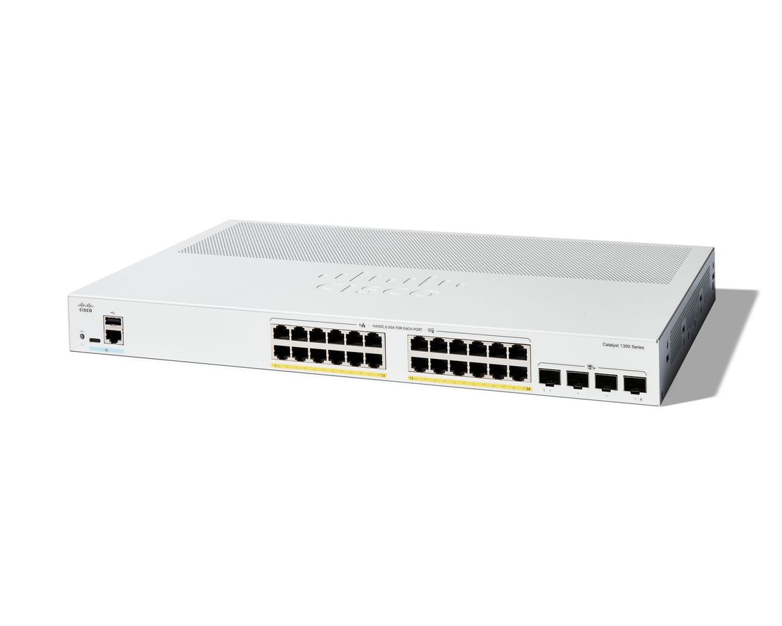 Cisco Catalyst 1300 Géré L2/L3 Gigabit Ethernet (10/100/1000) Connexion Ethernet, supportant l'alimentation via ce port (PoE) Gris