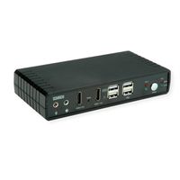 ROLINE Switch KVM Dual Head Audio, HDMI, 4K60, 1 Utilisateur - 2 PCs