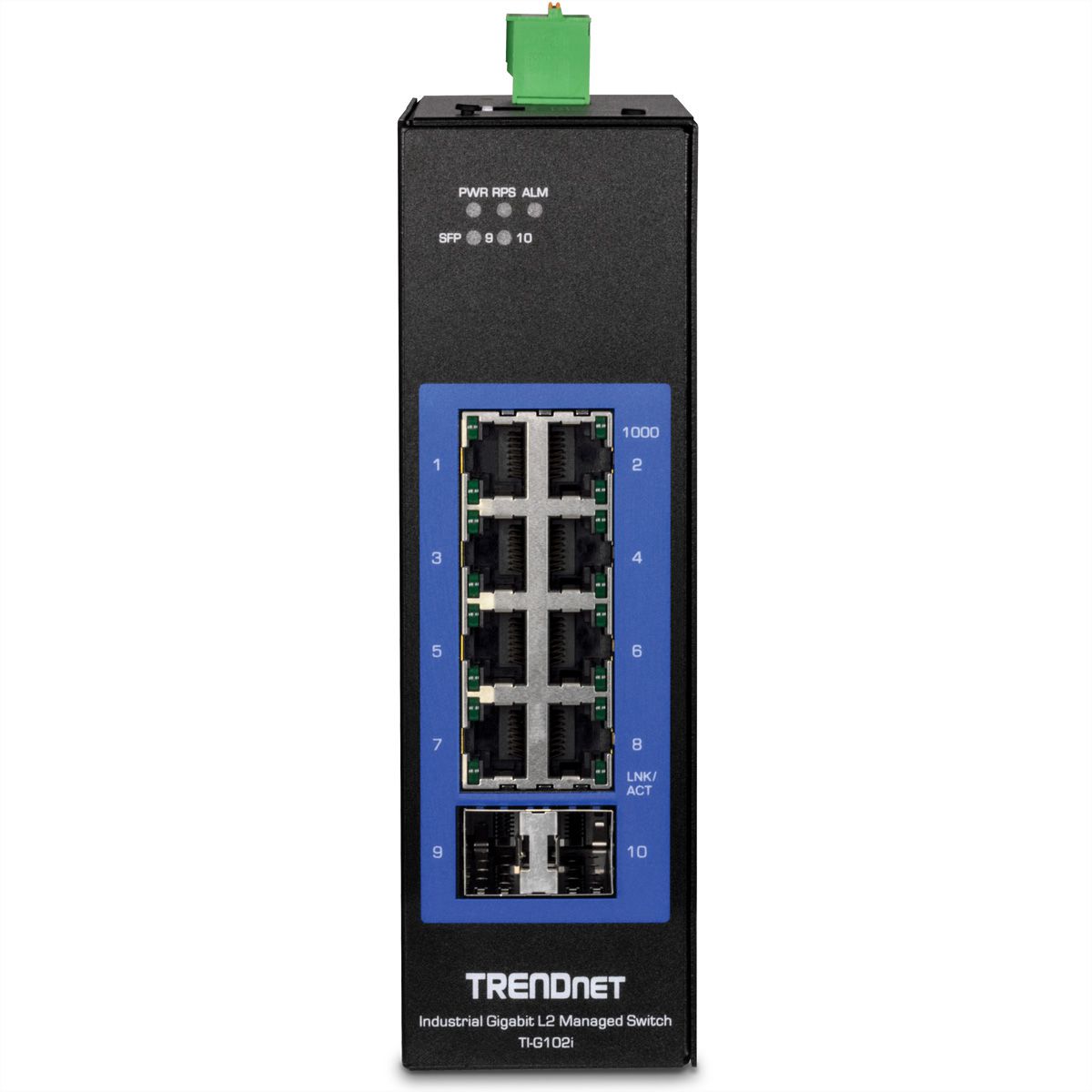 TRENDnet TI-G102i Switch rail DIN industriel administrable L2 Gigabit à 10 ports