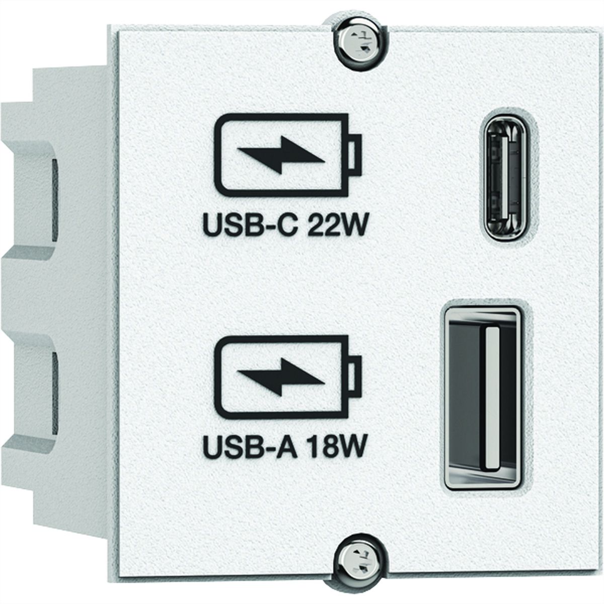 BACHMANN USB A/C 22Watt Charger CM blanc, blanc