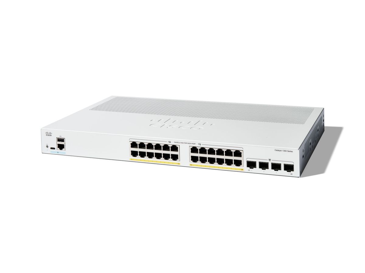 Cisco Catalyst 1300 Géré L2/L3 Gigabit Ethernet (10/100/1000) Connexion Ethernet, supportant l'alimentation via ce port (PoE) Gris