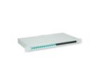 TELEGÄRTNER BASIS eco Panneau FO avec coupleurs, 12x LC Duplex, turquoise, OM3