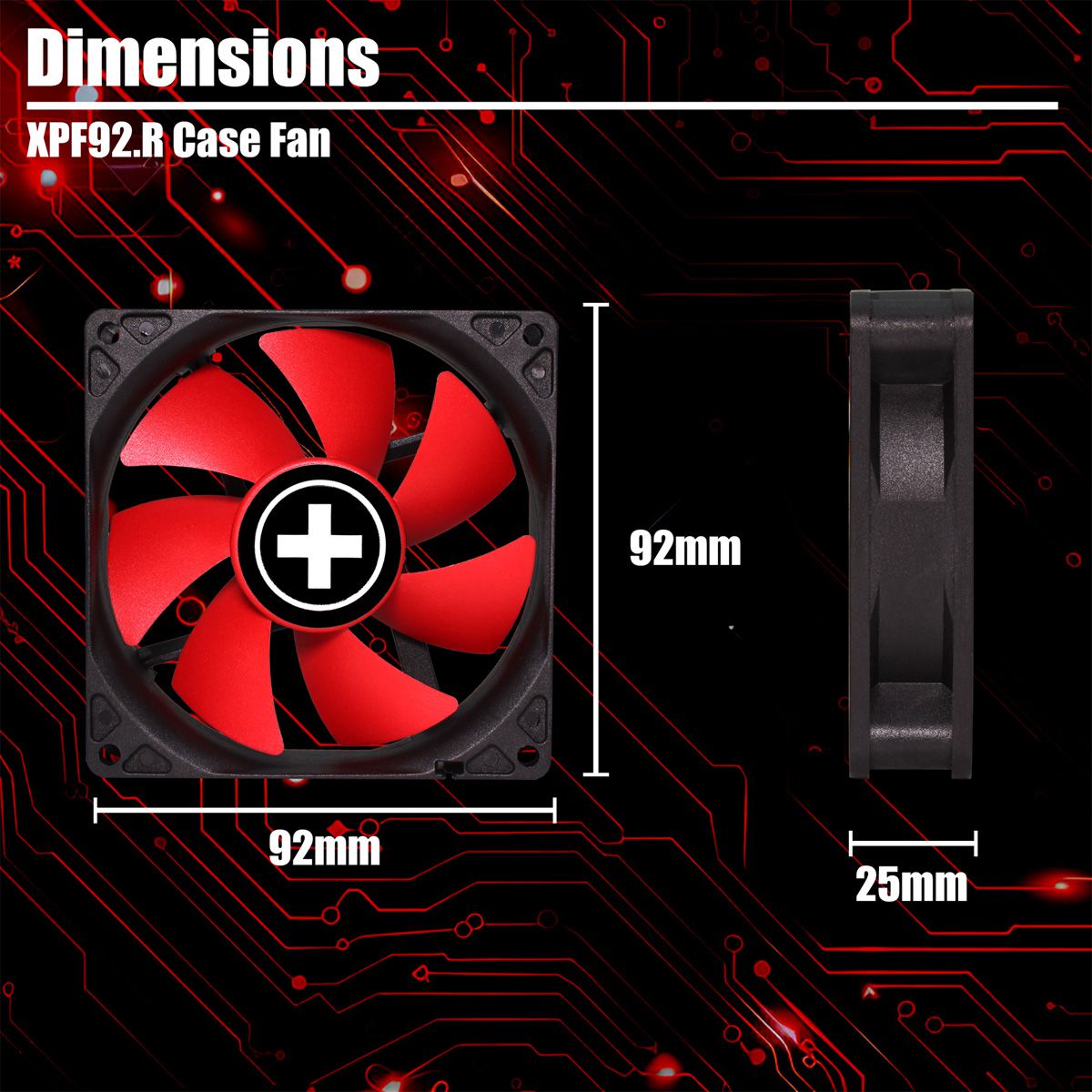 Xilence XPF92.R.PWM 92mm PWM Ventilateur de boîtier, 4PIN