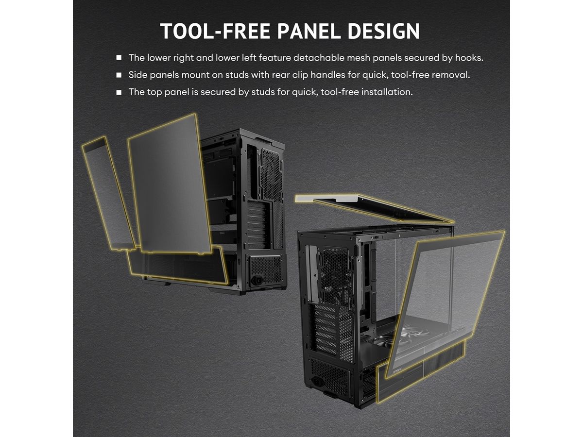 ANTEC Boîtier PC Constellation C6 Curve Air, format ATX Midi Tower, noir