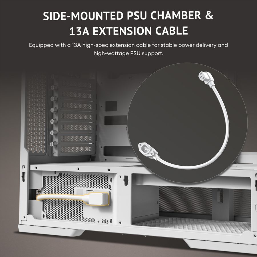 ANTEC Boîtier PC Constellation C6 Curve Air, format ATX Midi Tower, blanc