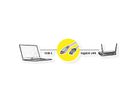 ROLINE Câble convertisseur USB 3.2 Gen 2 type C - Gigabit Ethernet, noir, 1,5 m