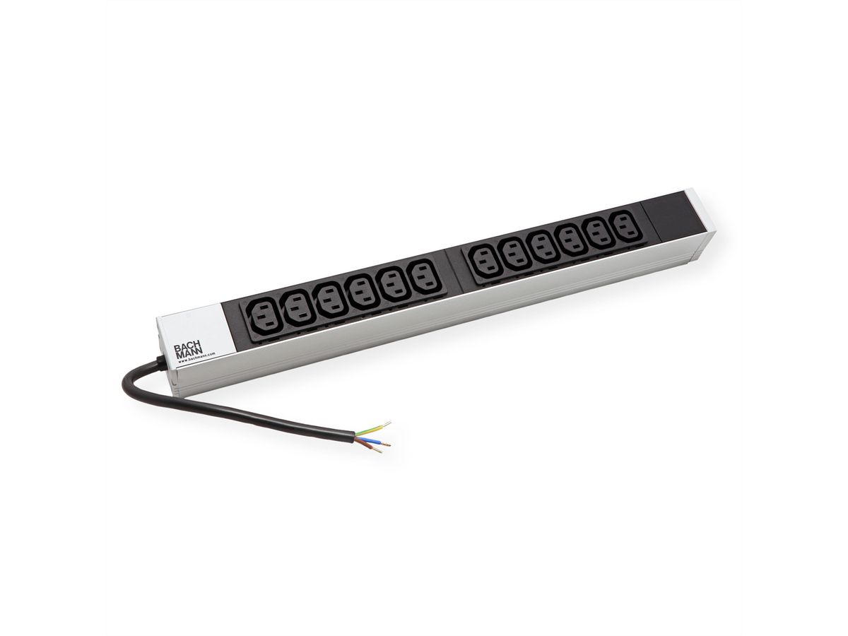 BACHMANN PDU Basic 19" 1U (230-400 V / 50 Hz), équerre de fixation incluse