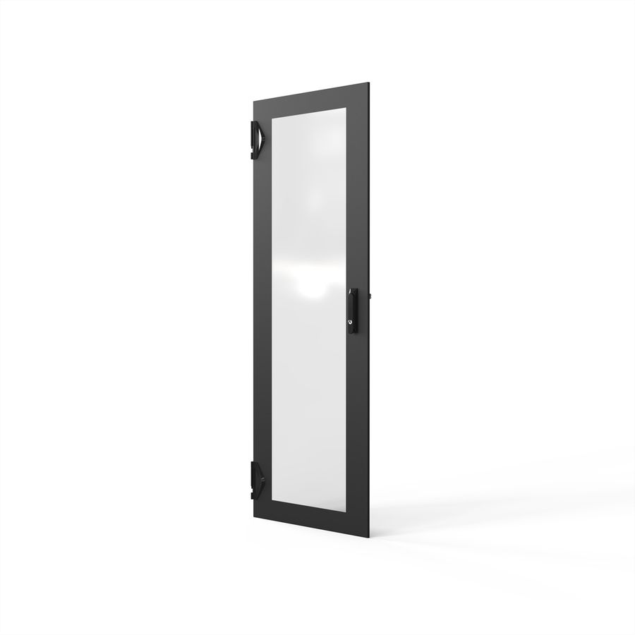 SCHROFF Porte 1600H 600L verre IP20 fermeture 3 points RAL7021